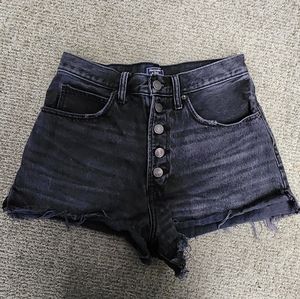 Abercrombie & Fitch Black Jean Shorts Size 28